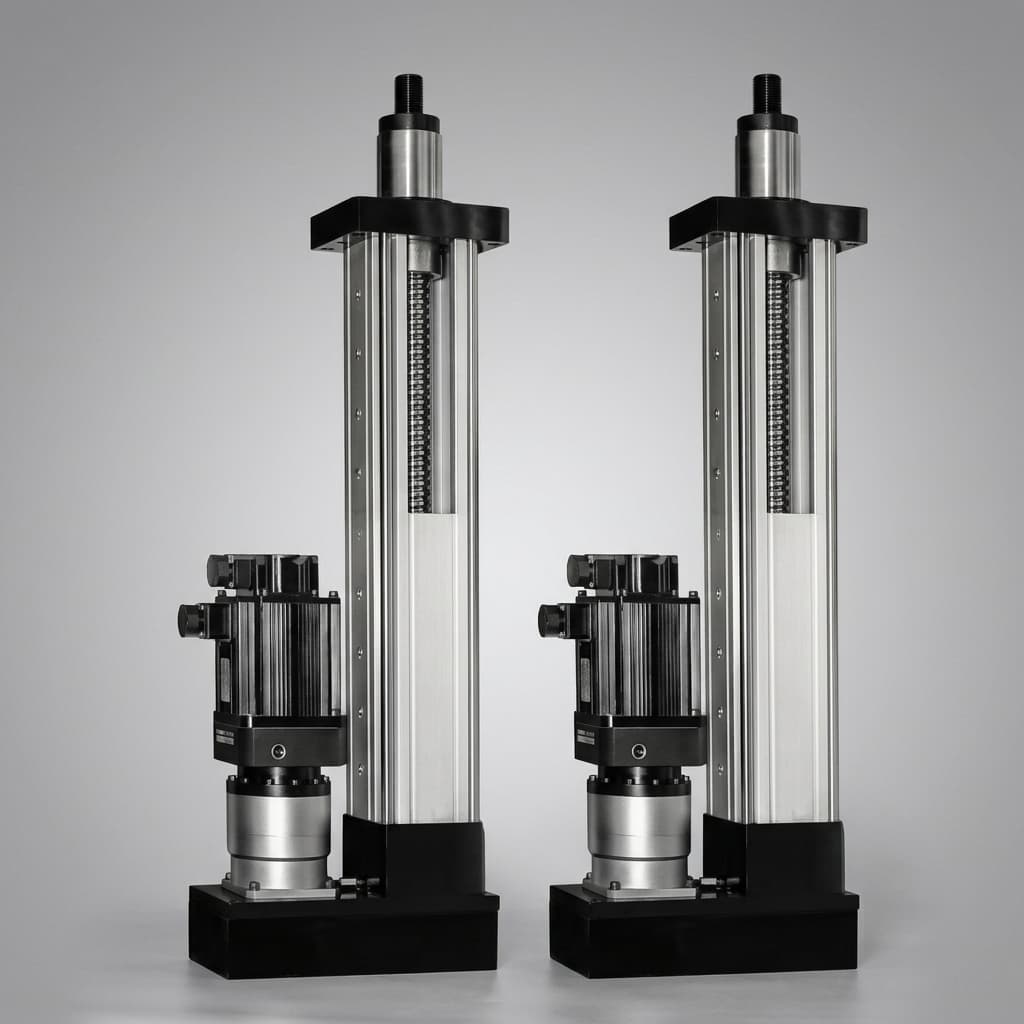 Roller screw actuator with inline load cell for servo presses