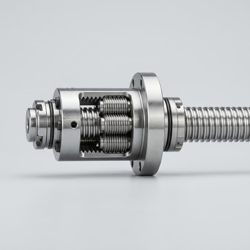 Featured high-force roller screw actuator core